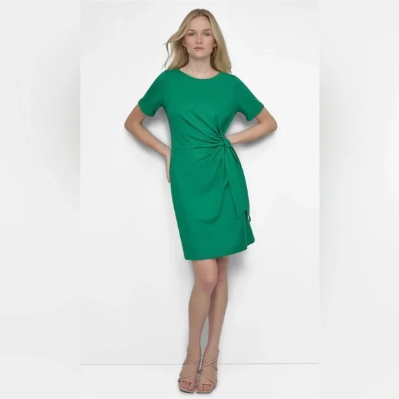 dkny green dress Jamie Midi Dress Ombre Stripe Juniper main image 0